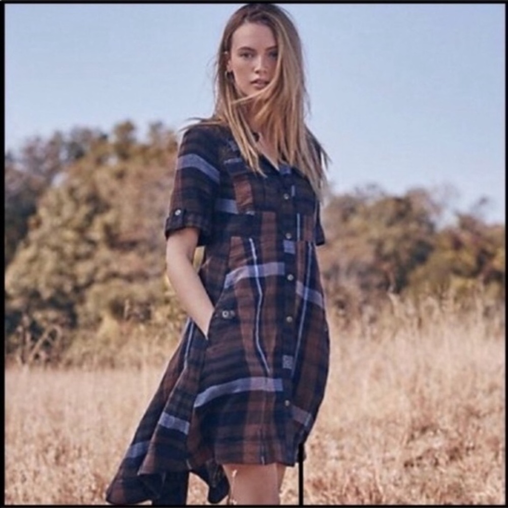 Holding Horses Plaid Dress sz 6 Anthropolgie